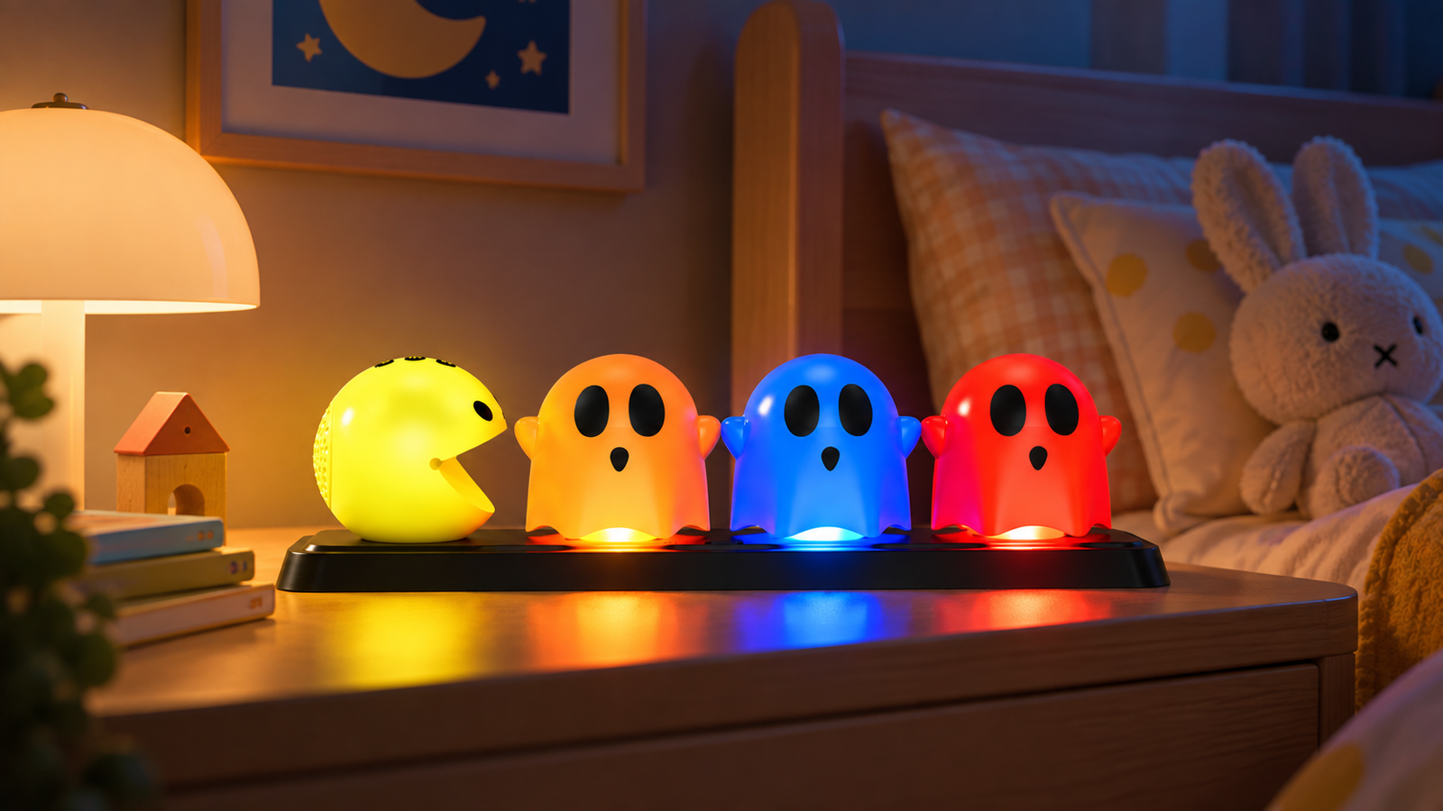 Character ambient lights used as a gentle bedside light at night