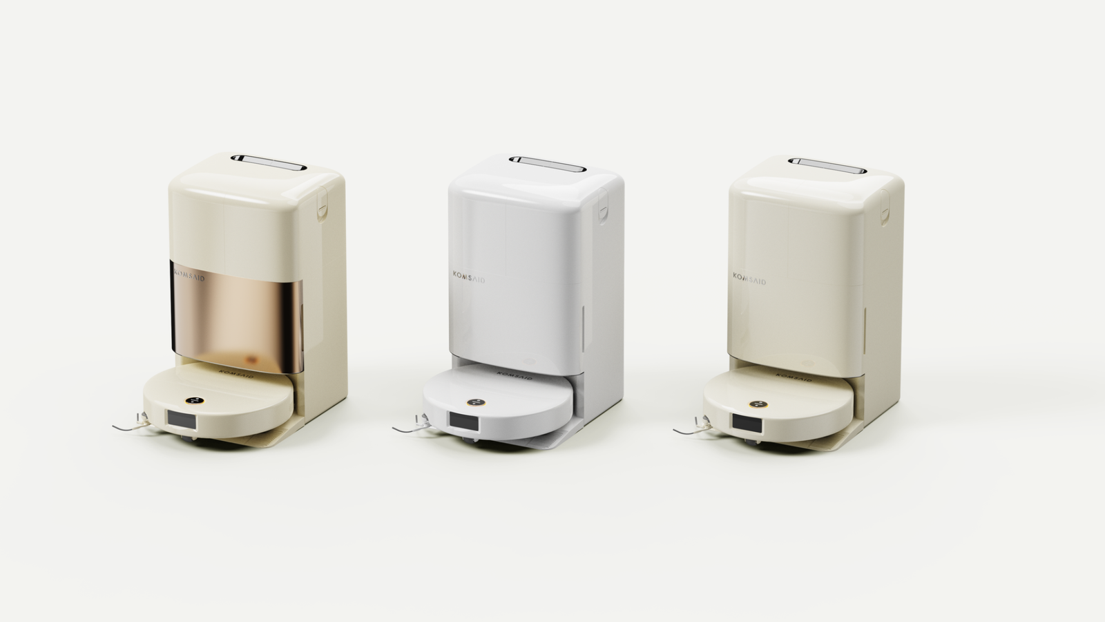 Three production color finishes of the home cleaning robot system