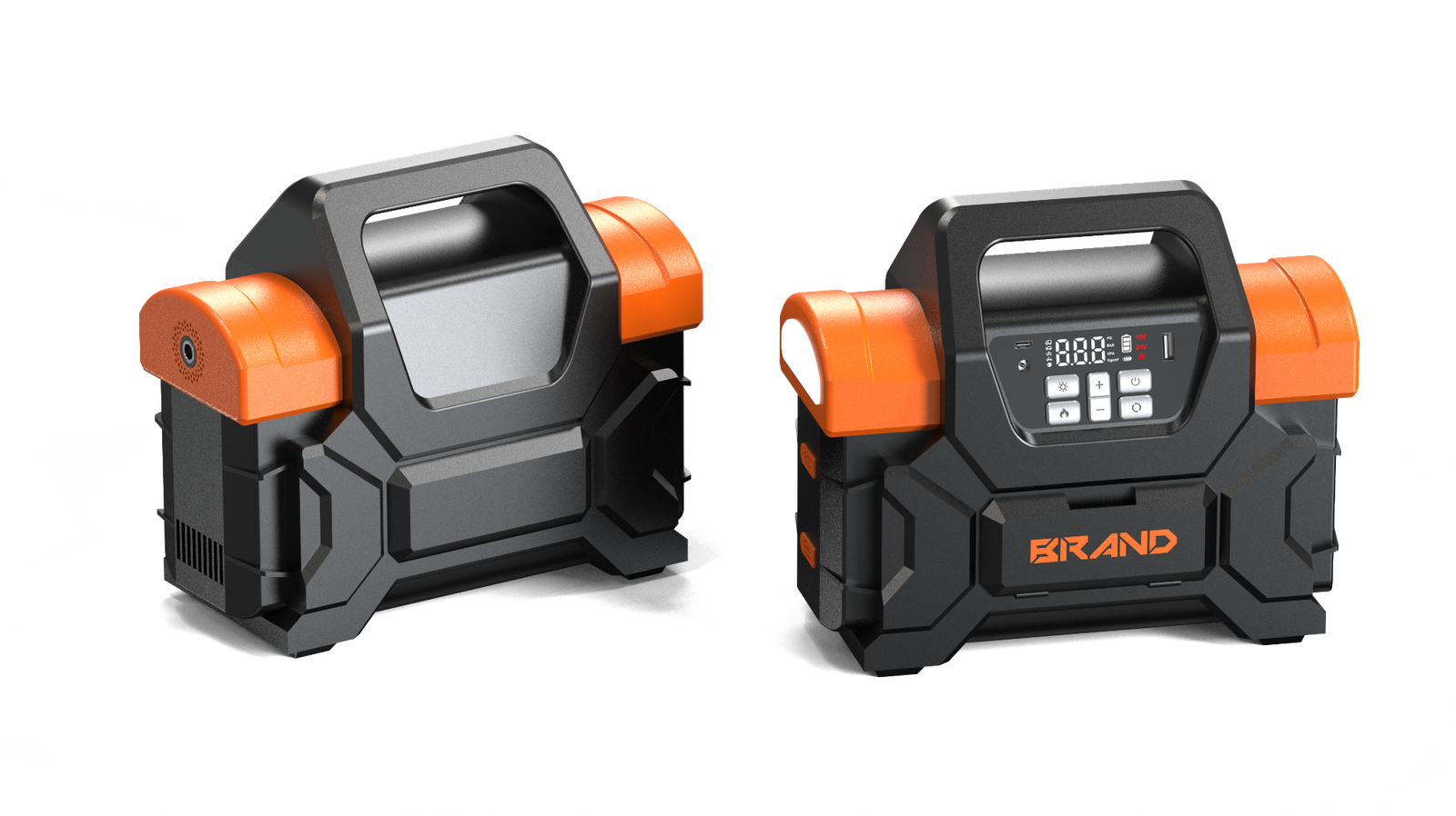 Front and rear product views showing the structural relationship