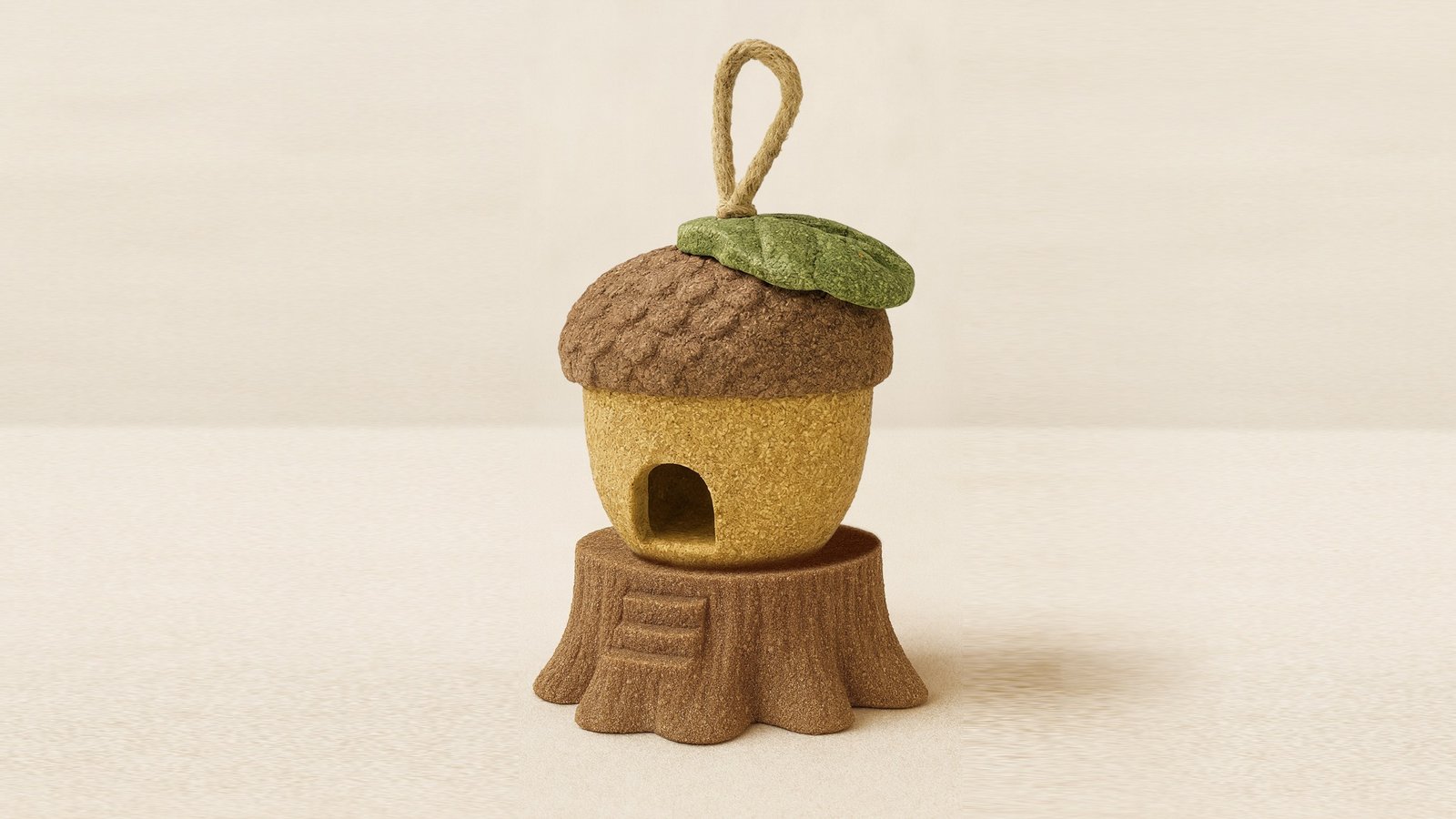 Acorn-tree-house-shaped small-pet enrichment product