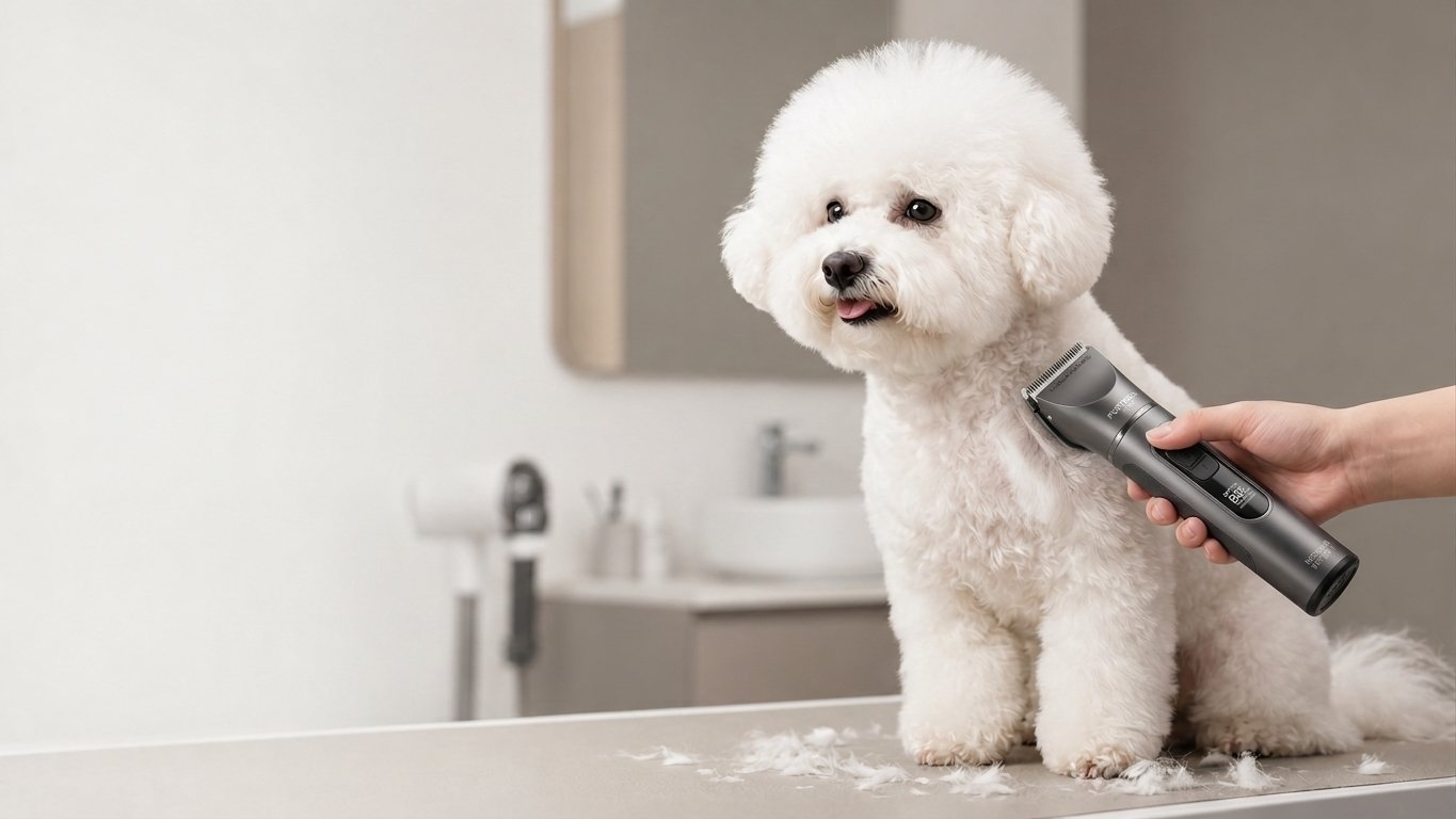 Professional Modular Pet Grooming System used to groom a dog
