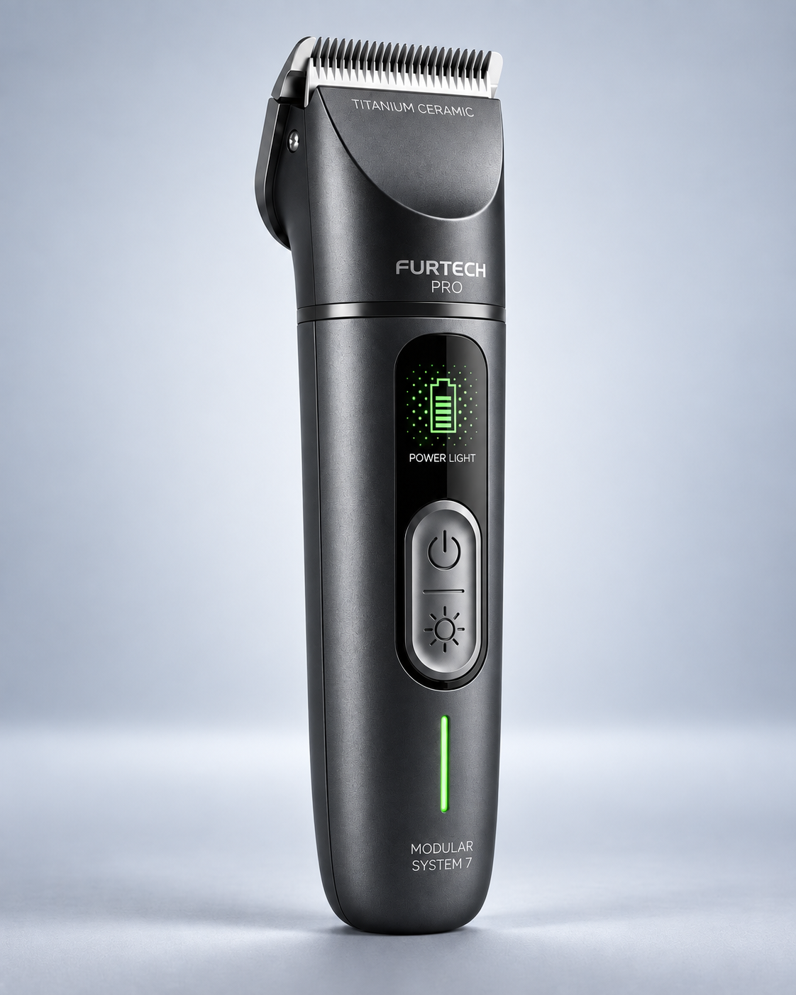 Graphite finish version of the modular grooming clipper.