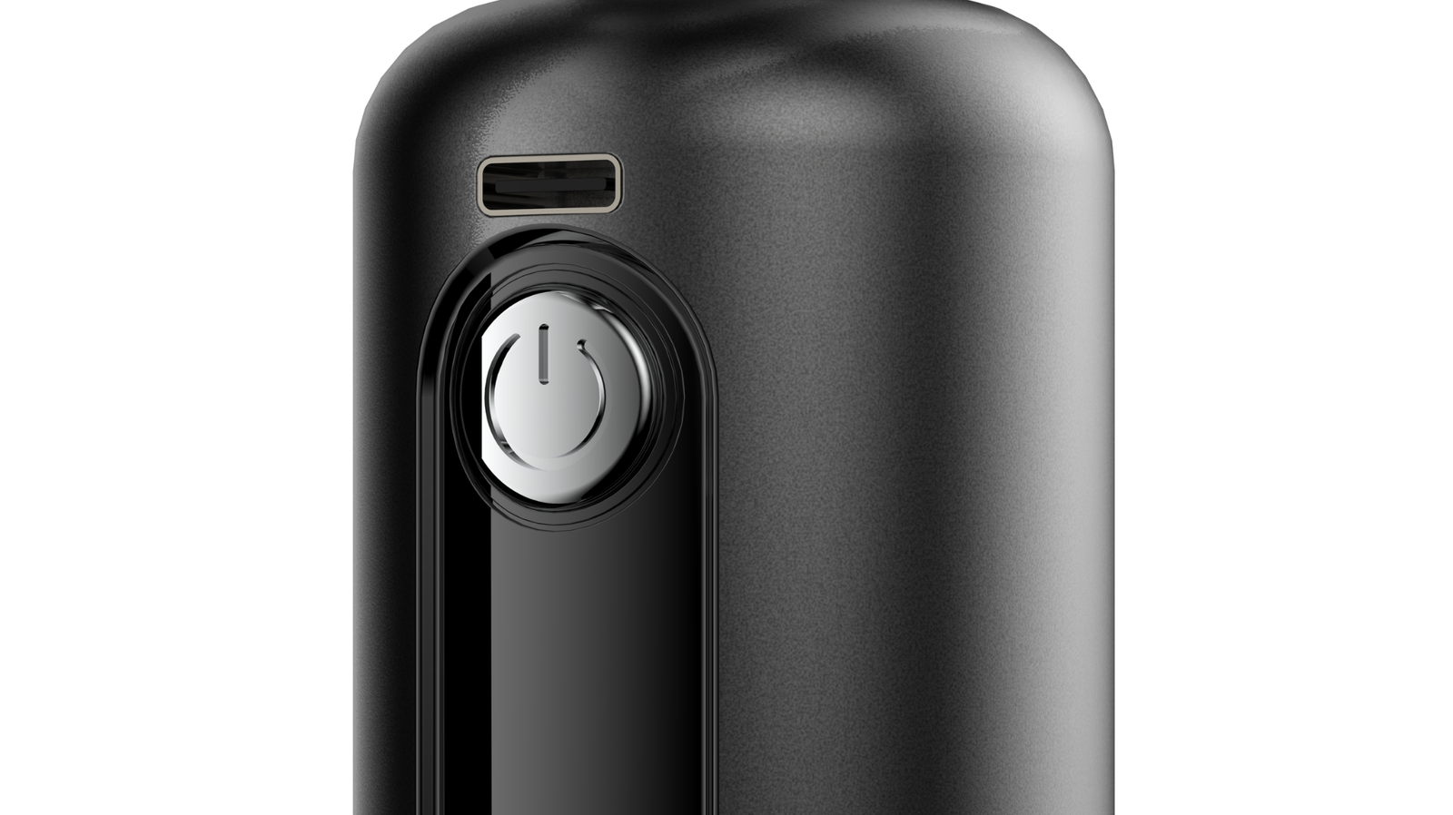 Power button and USB-C interface detail on TurboFan